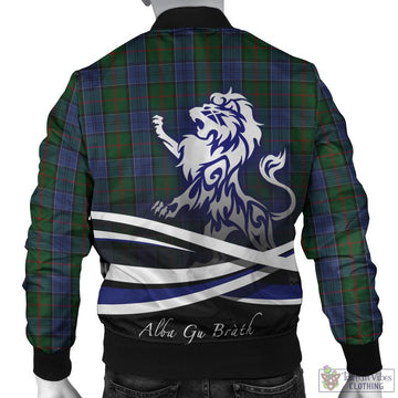 Colquhoun Tartan Bomber Jacket with Alba Gu Brath Regal Lion Emblem