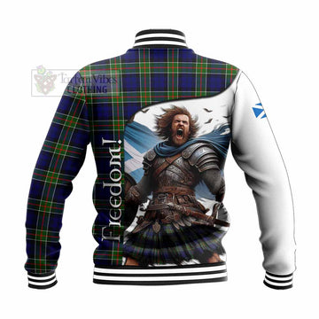 Colquhoun Crest Tartan Baseball Jacket Inspired by the Freedom of Scottish Warrior