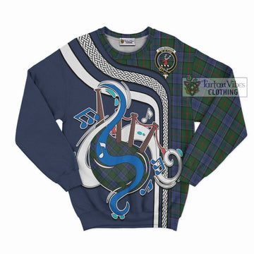 Colquhoun Tartan Sweatshirt with Epic Bagpipe Style