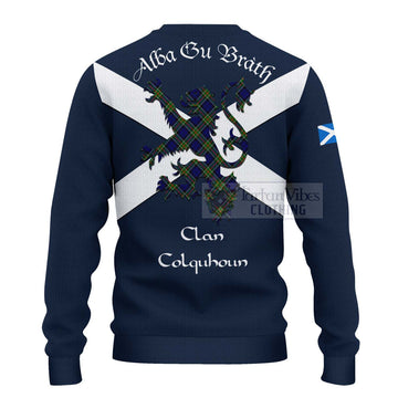 Colquhoun Tartan Lion Rampant Ugly Sweater Proudly Display Your Heritage with Alba Gu Brath and Clan Name