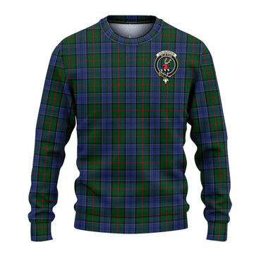 Colquhoun Tartan Ugly Sweater with Family Crest