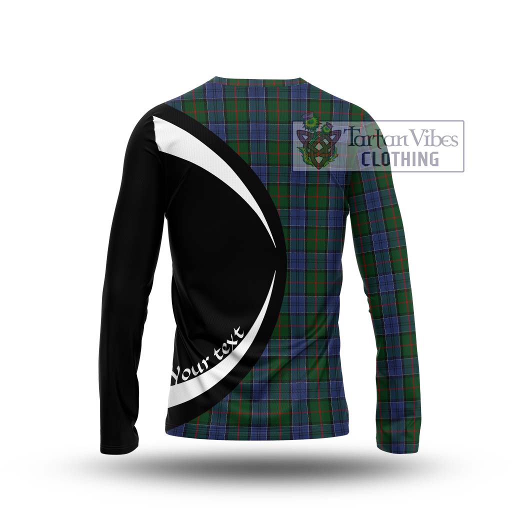 Colquhoun Tartan Long Sleeve T-Shirt with Family Crest Circle Style - Tartan Vibes Clothing