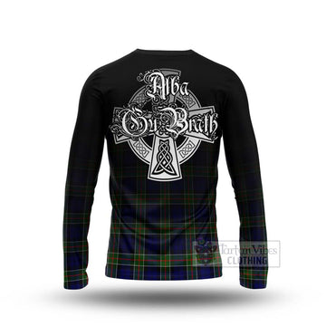 Colquhoun Tartan Long Sleeve T-Shirt Featuring Alba Gu Brath Family Crest Celtic Inspired