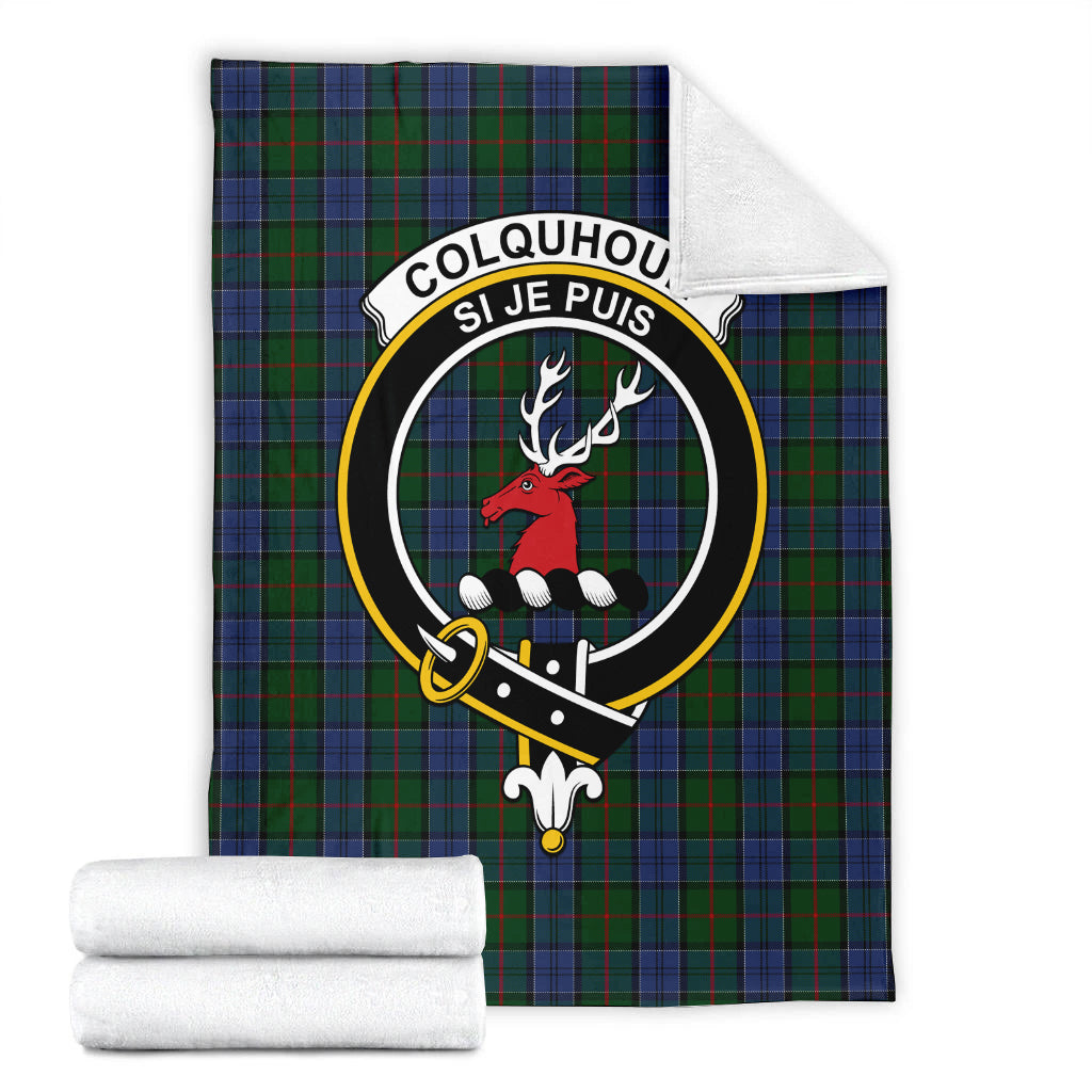 colquhoun-tartab-blanket-with-family-crest