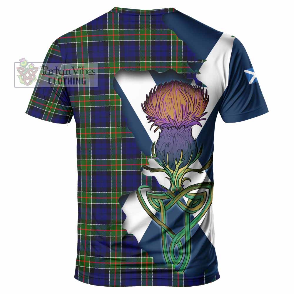 Colquhoun Tartan Family Crest T-Shirt Scottish Thistle Celtic Inspired - Tartan Vibes Clothing