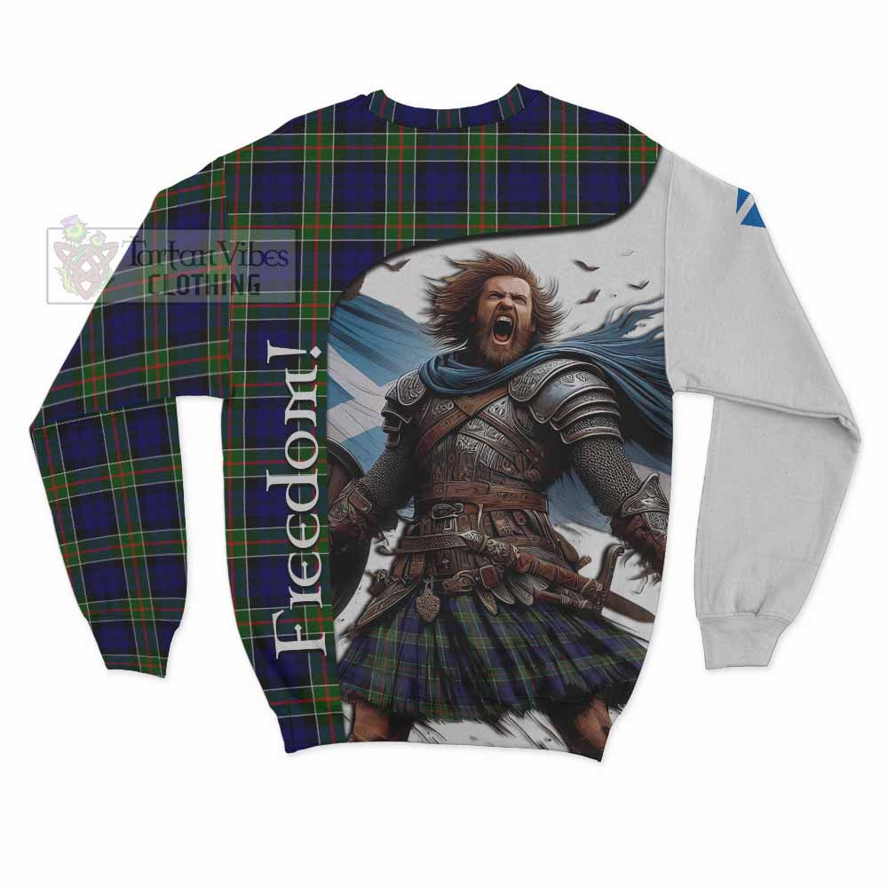 Tartan Vibes Clothing Colquhoun Crest Tartan Sweatshirt Inspired by the Freedom of Scottish Warrior