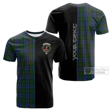 Colquhoun Tartan Cotton T-shirt with Family Crest and Half Of Me Style