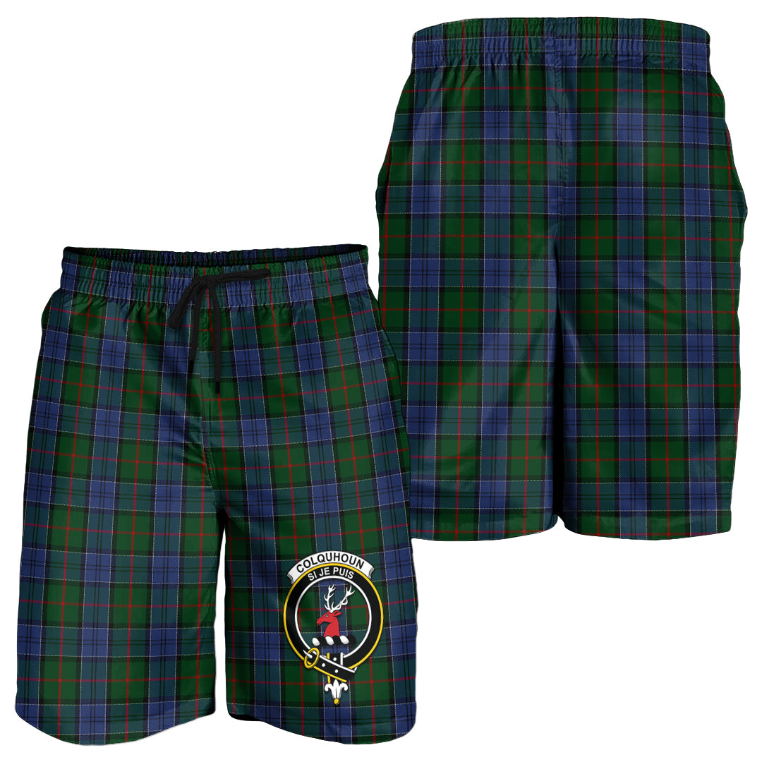 colquhoun-tartan-mens-shorts-with-family-crest