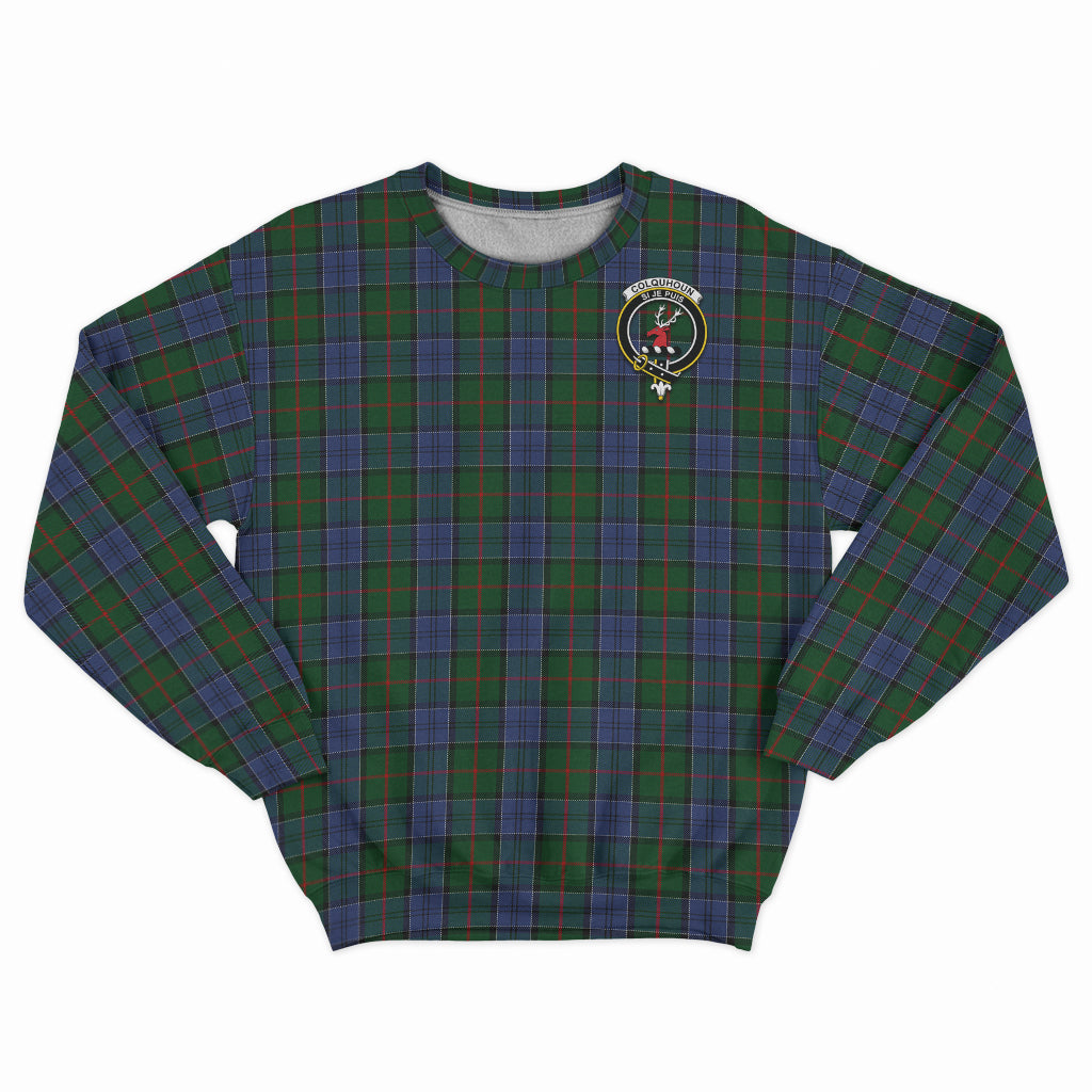 Colquhoun Tartan Sweatshirt with Family Crest - Tartan Vibes Clothing