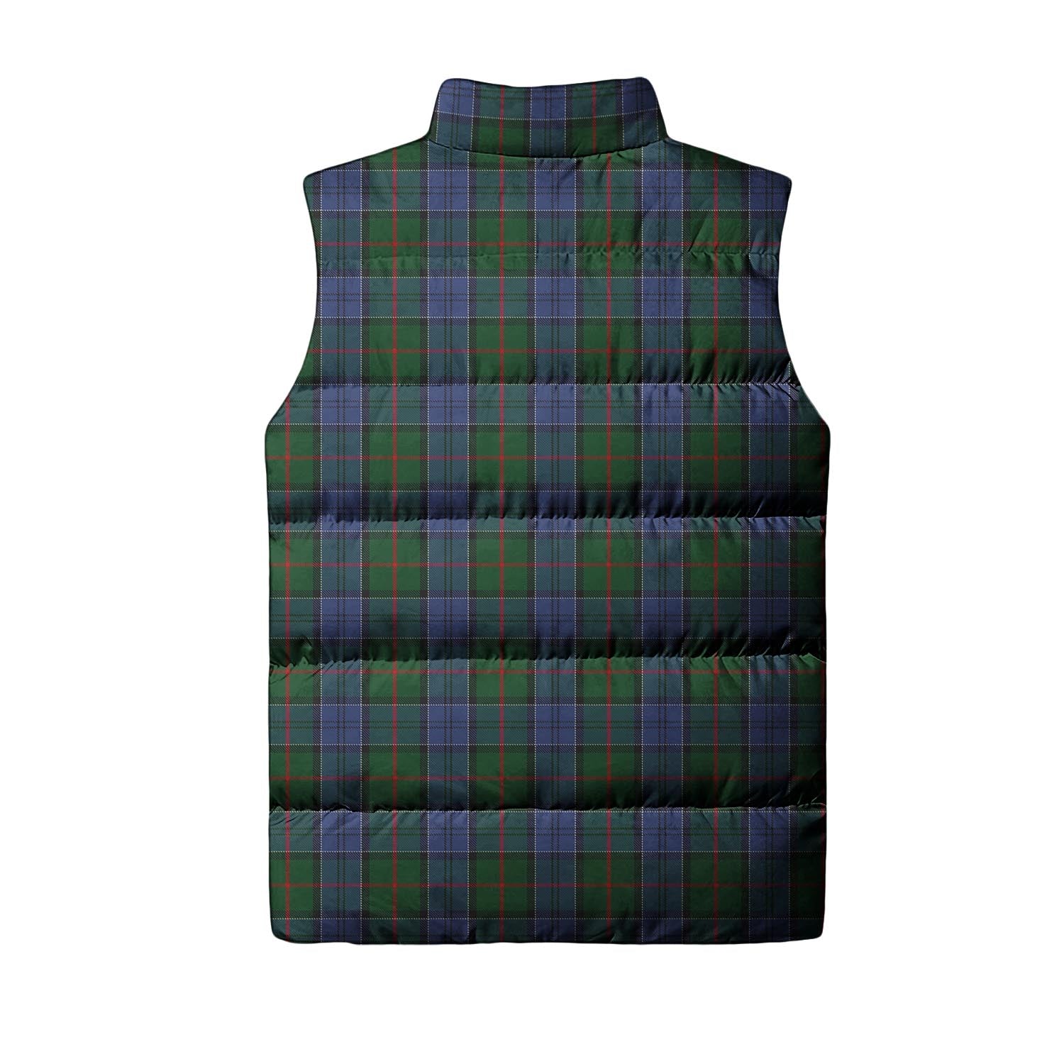 Colquhoun Tartan Sleeveless Puffer Jacket with Family Crest - Tartanvibesclothing