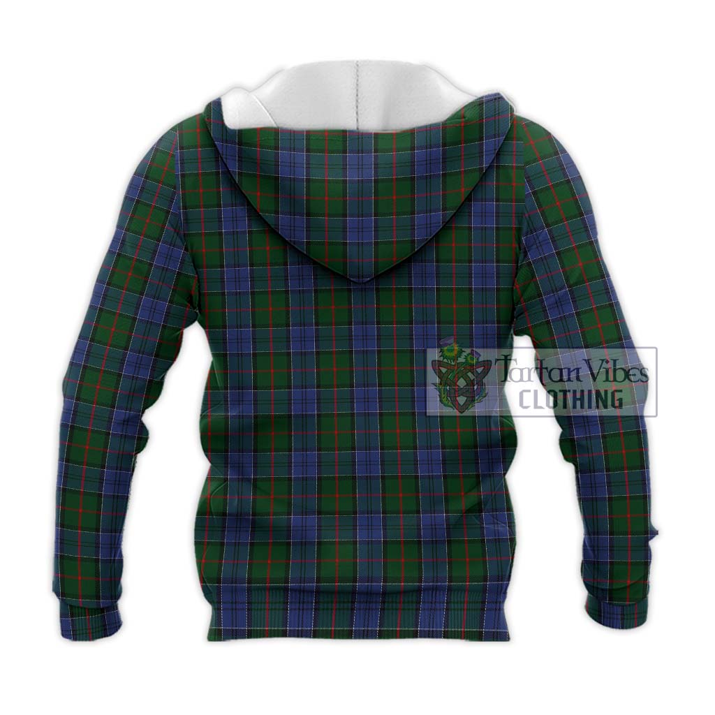 Tartan Vibes Clothing Colquhoun Tartan Knitted Hoodie with Family Crest DNA In Me Style