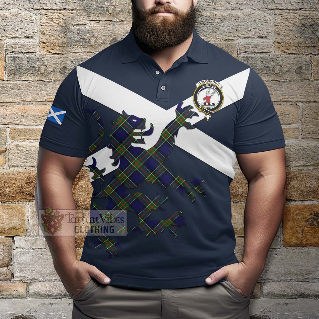 Tartan Vibes Clothing Colquhoun Tartan Lion Rampant Polo Shirt – Proudly Display Your Heritage with Alba Gu Brath and Clan Name