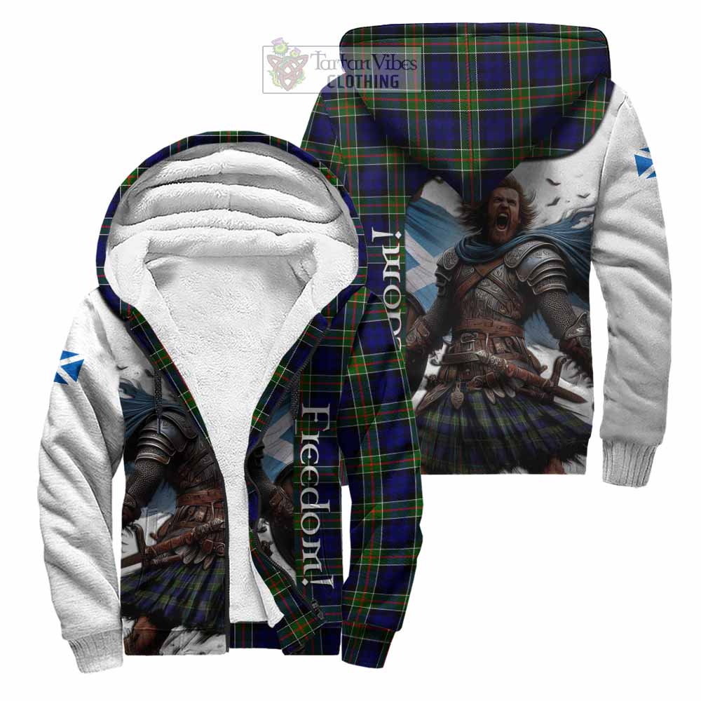 Tartan Vibes Clothing Colquhoun Crest Tartan Sherpa Hoodie Inspired by the Freedom of Scottish Warrior