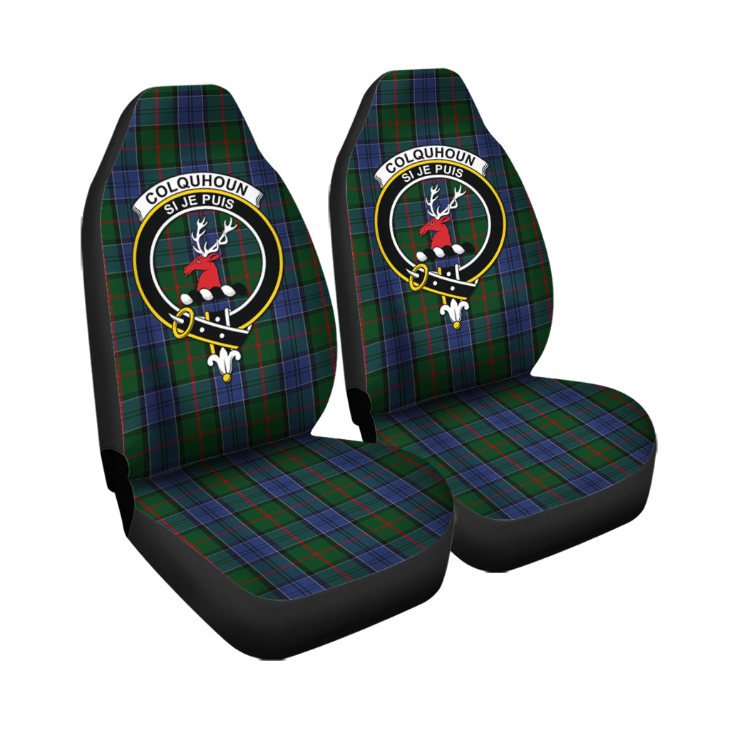 Colquhoun Tartan Car Seat Cover with Family Crest - Tartanvibesclothing