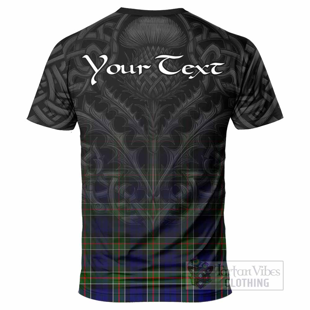 Tartan Vibes Clothing Colquhoun Tartan T-Shirt with Family Crest Celtic Thistle Vibes