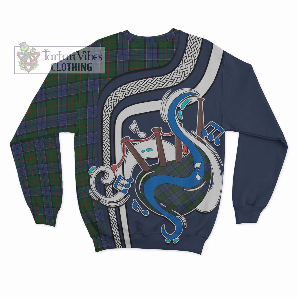 Tartan Vibes Clothing Colquhoun Tartan Sweatshirt with Epic Bagpipe Style