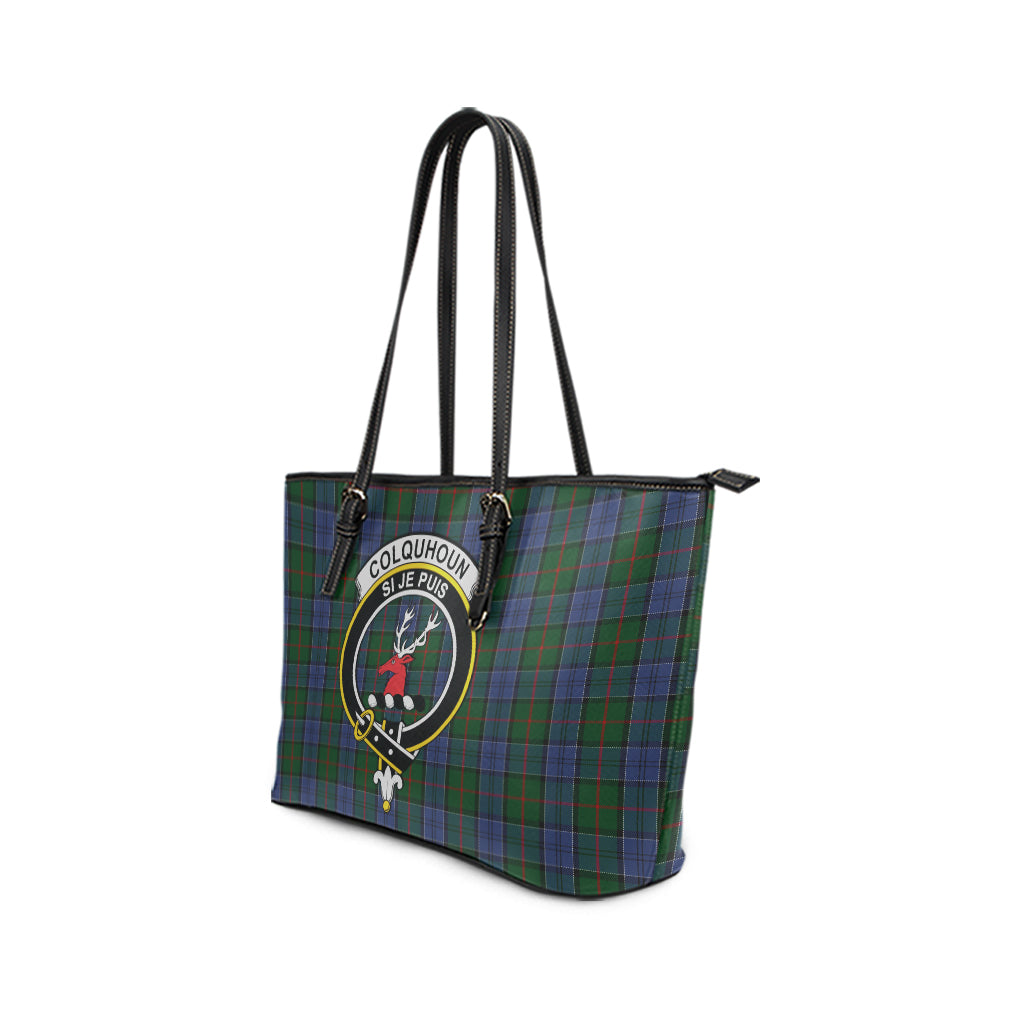 colquhoun-tartan-leather-tote-bag-with-family-crest