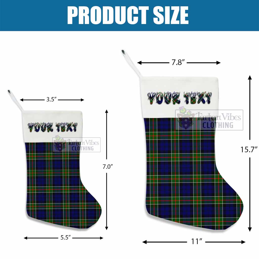 Tartan Vibes Clothing Colquhoun Tartan Christmas Stocking with Personalized Text