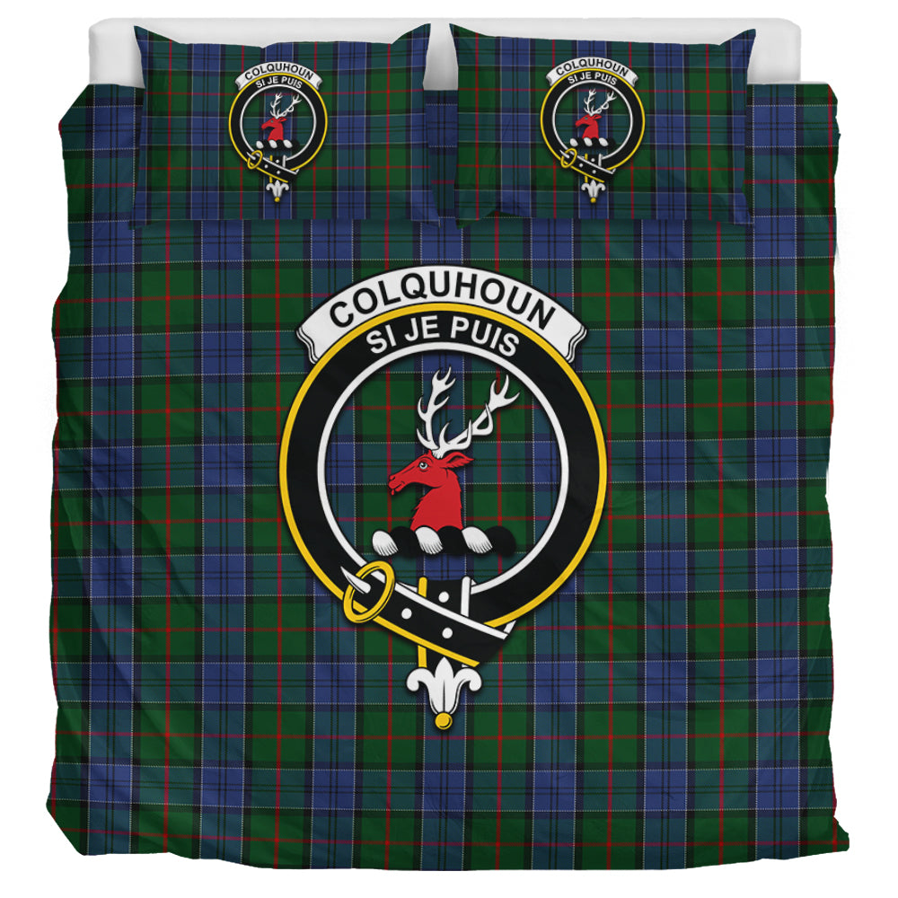 colquhoun-tartan-bedding-set-with-family-crest