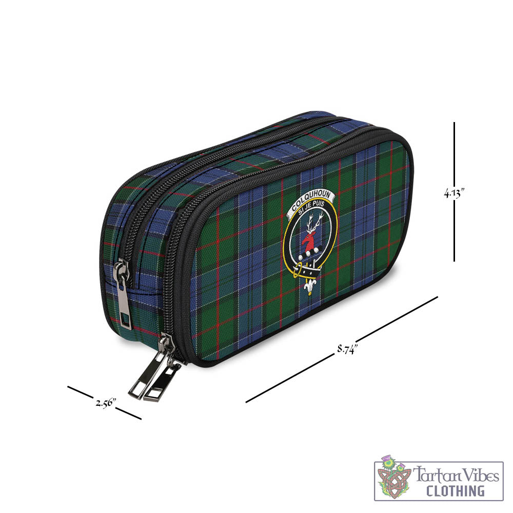 Tartan Vibes Clothing Colquhoun Tartan Pen and Pencil Case with Family Crest