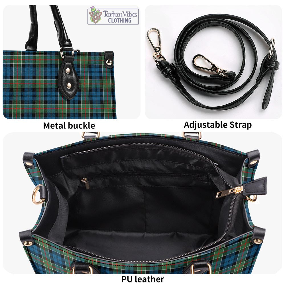 Tartan Vibes Clothing Colquhoun Ancient Tartan Luxury Leather Handbags