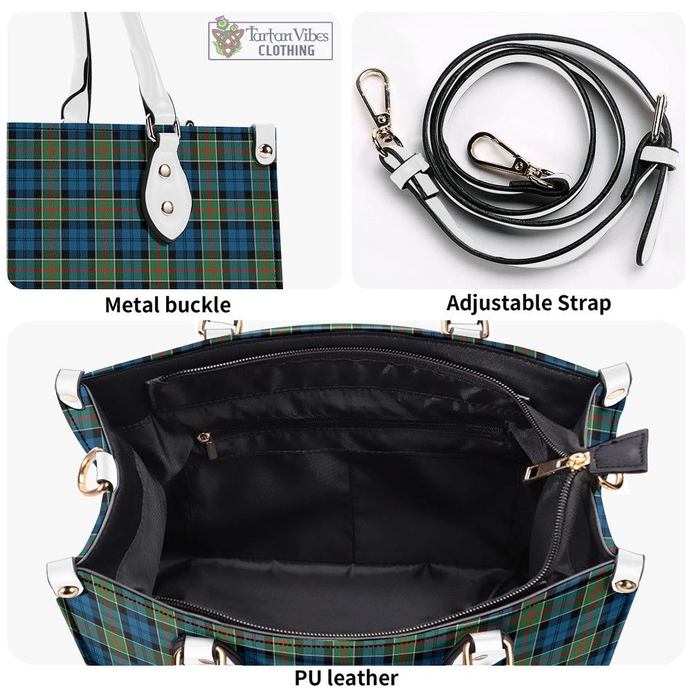 Tartan Vibes Clothing Colquhoun Ancient Tartan Luxury Leather Handbags