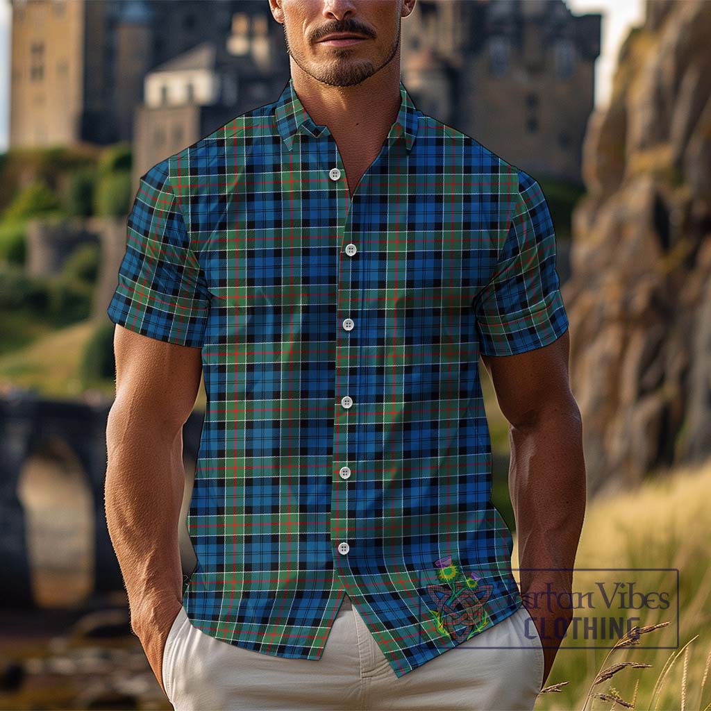 Tartan Vibes Clothing Colquhoun Ancient Tartan Cotton Hawaiian Shirt