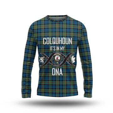 Colquhoun Ancient Tartan Long Sleeve T-Shirt with Family Crest DNA In Me Style