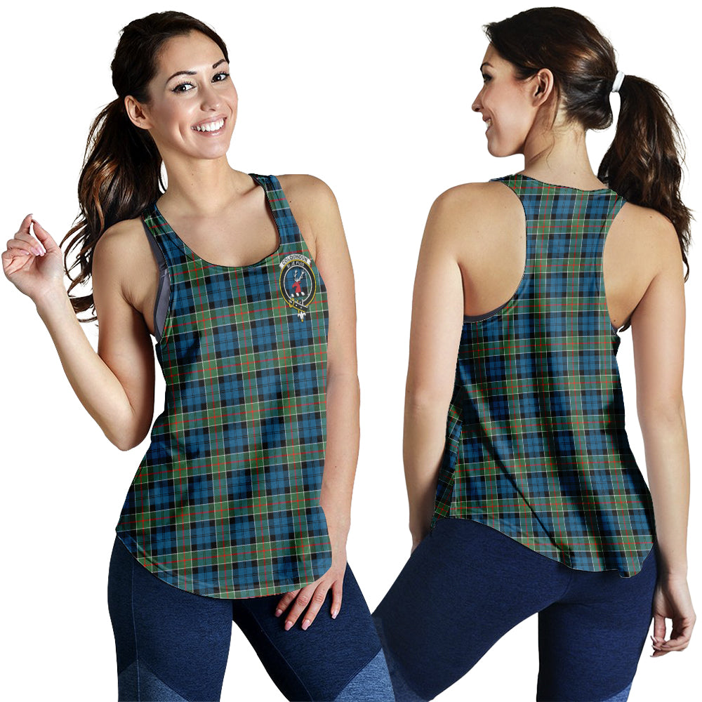 colquhoun-ancient-tartan-women-racerback-tanks-with-family-crest