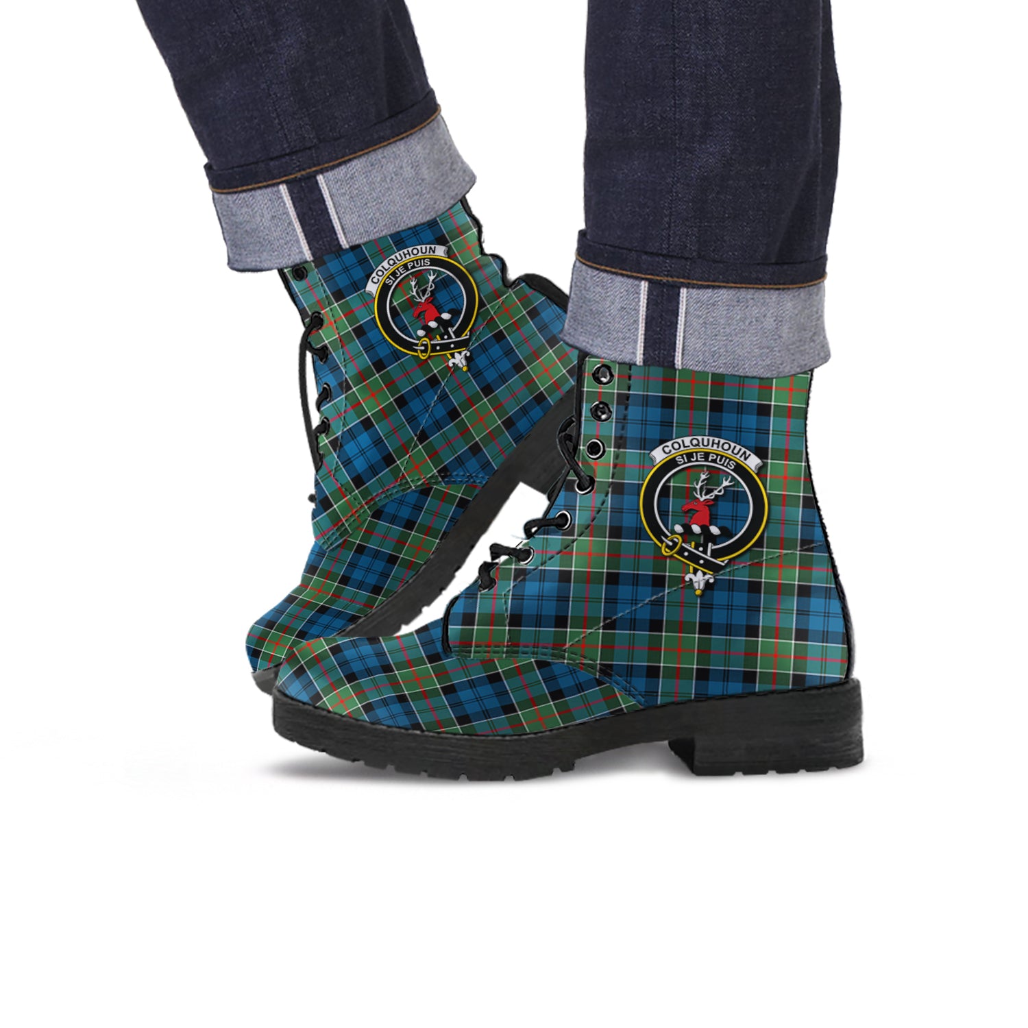 colquhoun-ancient-tartan-leather-boots-with-family-crest