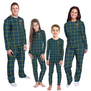 Colquhoun Ancient Tartan Pajamas Family Set with Family Crest