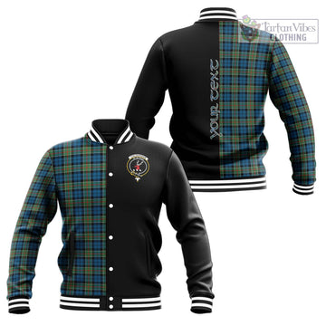 Colquhoun Ancient Tartan Baseball Jacket with Family Crest and Half Of Me Style