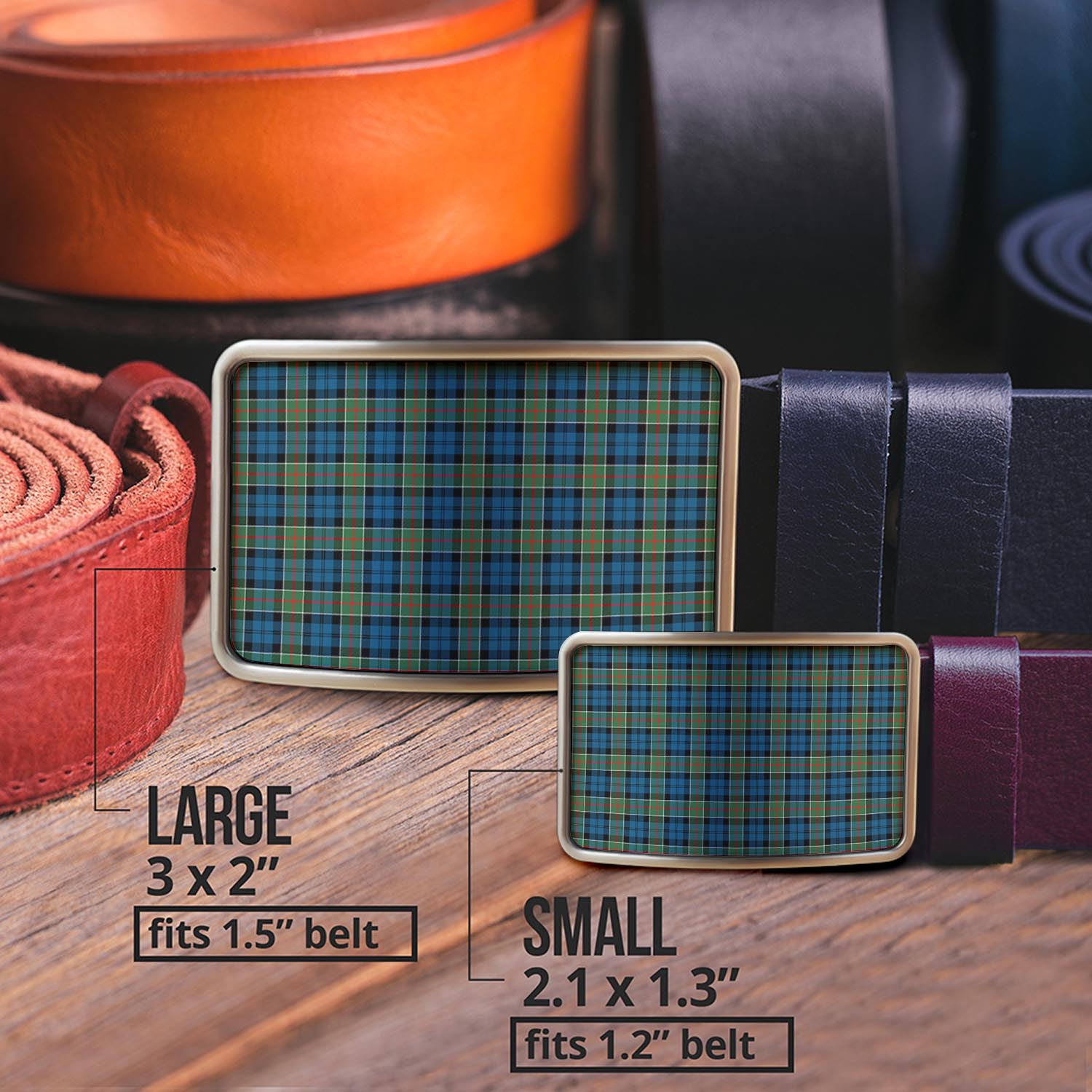 Colquhoun Ancient Tartan Belt Buckles - Tartan Vibes Clothing