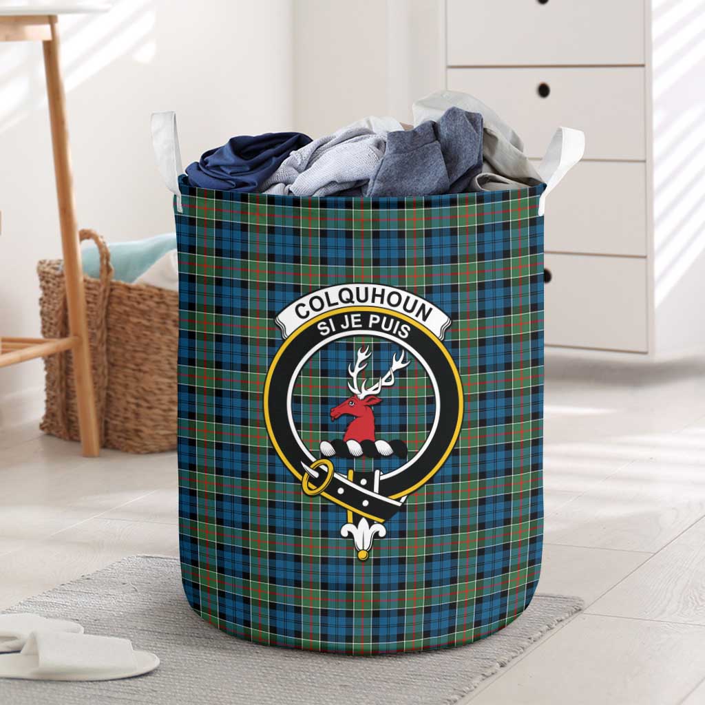 Tartan Vibes Clothing Colquhoun Ancient Tartan Laundry Basket with Family Crest