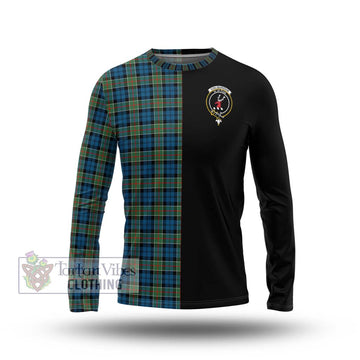 Colquhoun Ancient Tartan Long Sleeve T-Shirt with Family Crest and Half Of Me Style