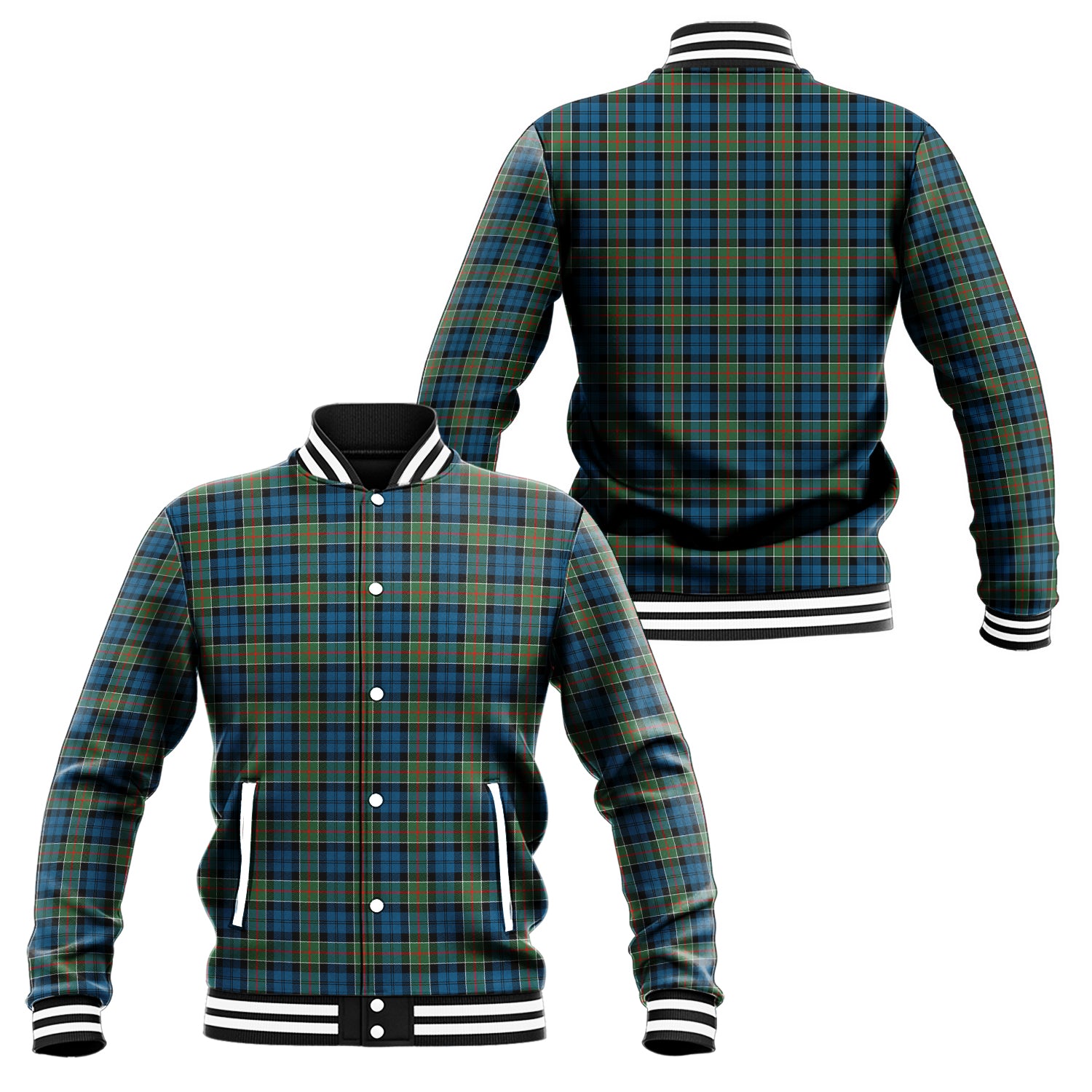 Colquhoun Ancient Tartan Baseball Jacket Unisex - Tartan Vibes Clothing