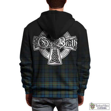 Colquhoun Ancient Tartan Hoodie Featuring Alba Gu Brath Family Crest Celtic Inspired