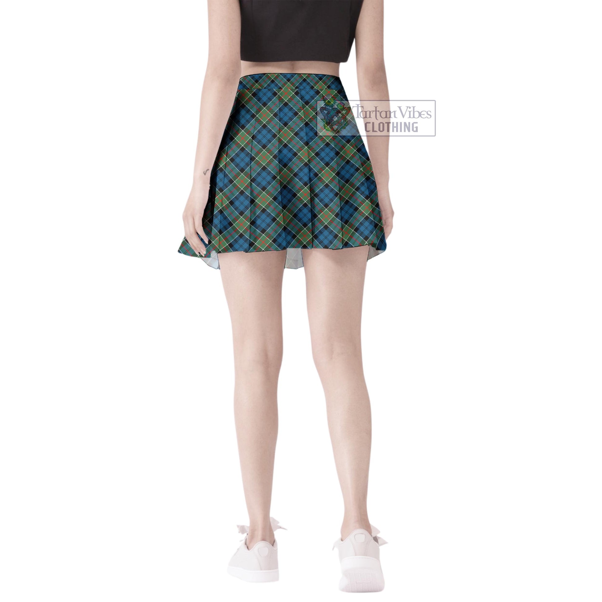 Tartan Vibes Clothing Colquhoun Ancient Tartan Women's Plated Mini Skirt