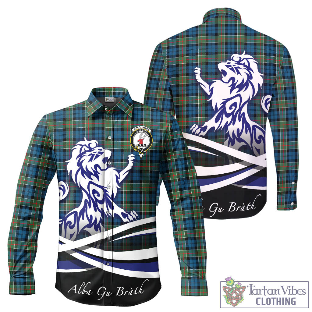 colquhoun-ancient-tartan-long-sleeve-button-up-shirt-with-alba-gu-brath-regal-lion-emblem