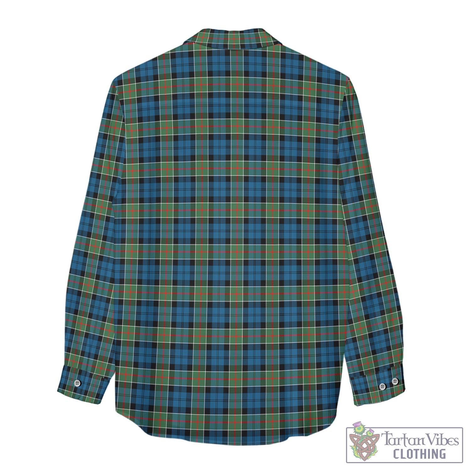 Tartan Vibes Clothing Colquhoun Ancient Tartan Womens Casual Shirt with Family Crest