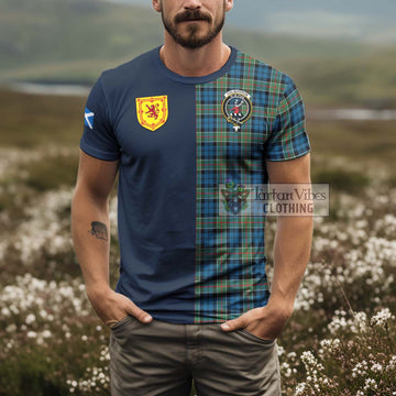 Colquhoun Ancient Tartan T-Shirt Alba with Scottish Lion Royal Arm Half Style