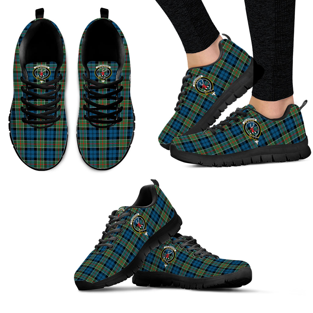 Colquhoun Ancient Tartan Sneakers with Family Crest - Tartan Vibes Clothing