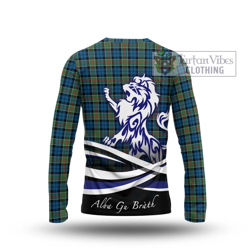 Tartan Vibes Clothing Colquhoun Ancient Tartan Long Sleeve T-Shirt with Alba Gu Brath Regal Lion Emblem