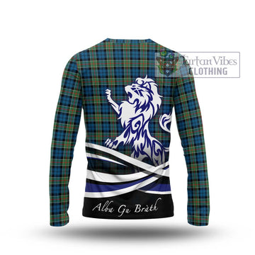 Colquhoun Ancient Tartan Long Sleeve T-Shirt with Alba Gu Brath Regal Lion Emblem