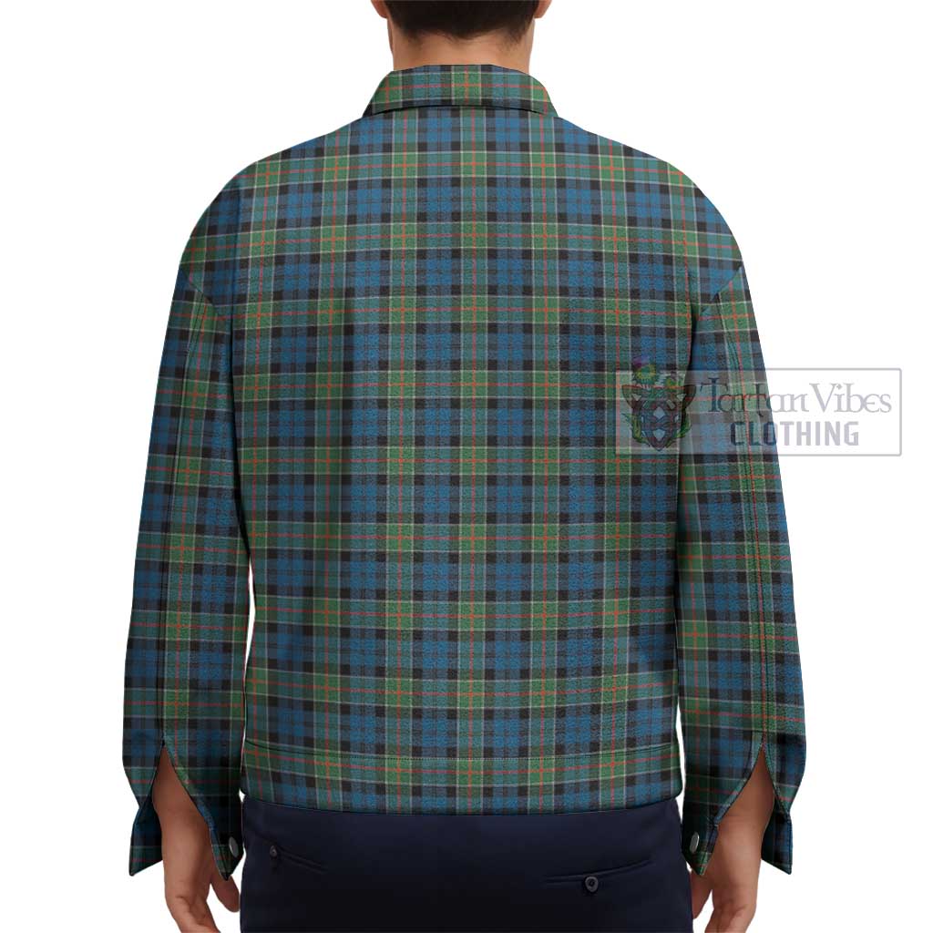 Tartan Vibes Clothing Colquhoun Ancient Tartan Unisex Lapel Cotton Jacket