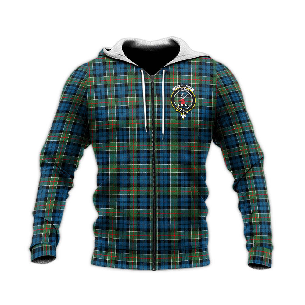 colquhoun-ancient-tartan-knitted-hoodie-with-family-crest