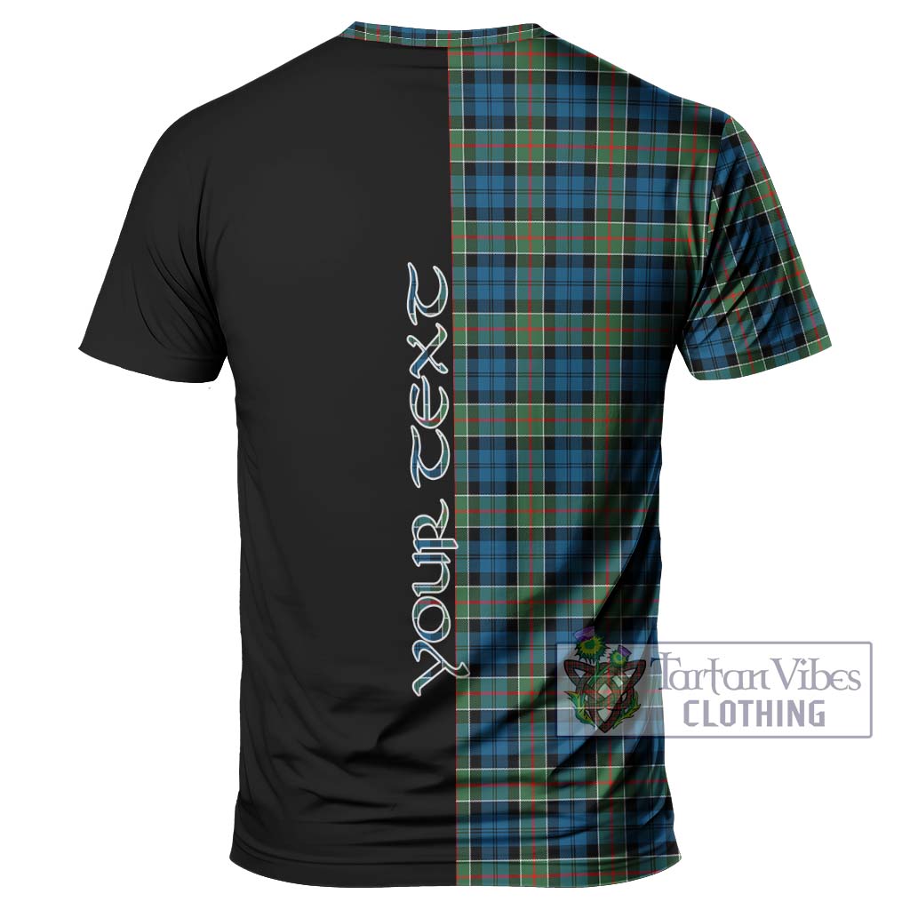 Tartan Vibes Clothing Colquhoun Ancient Tartan T-Shirt with Family Crest and Half Of Me Style