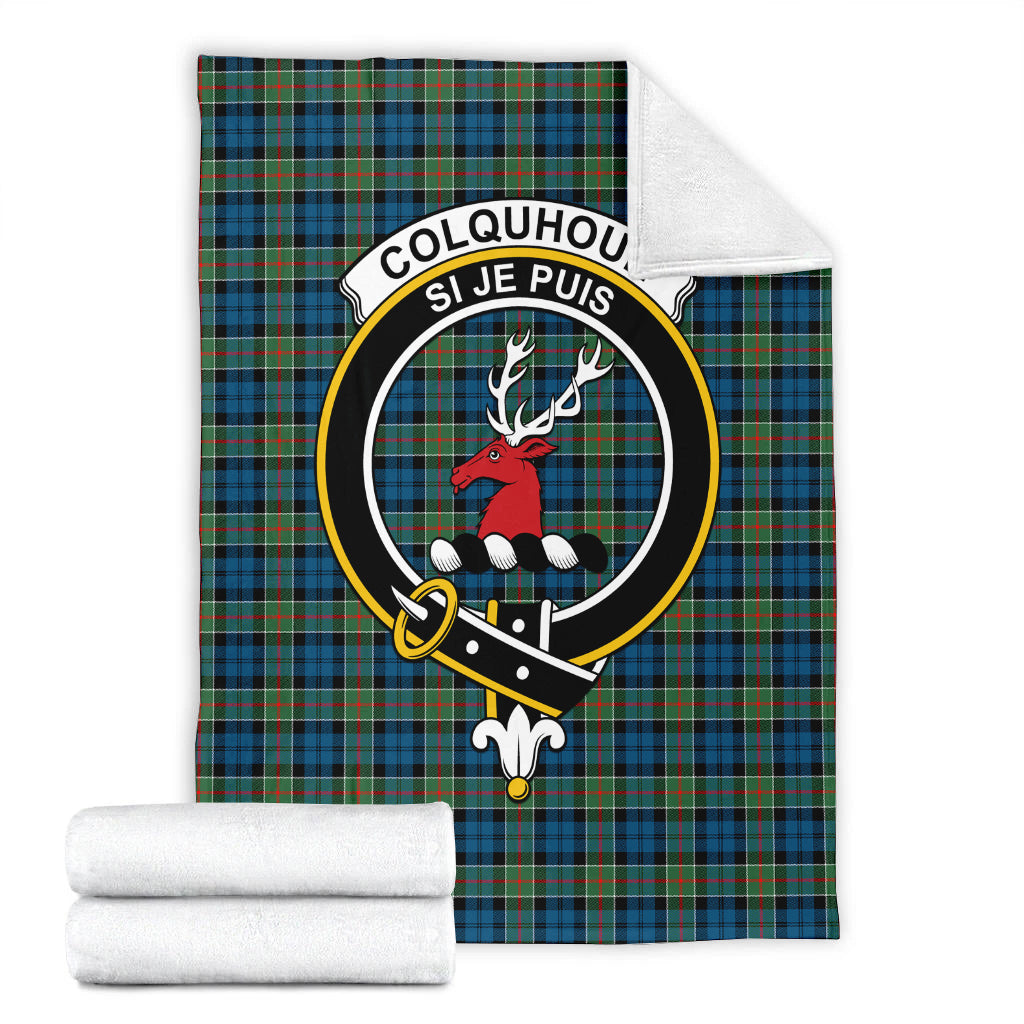 colquhoun-ancient-tartab-blanket-with-family-crest