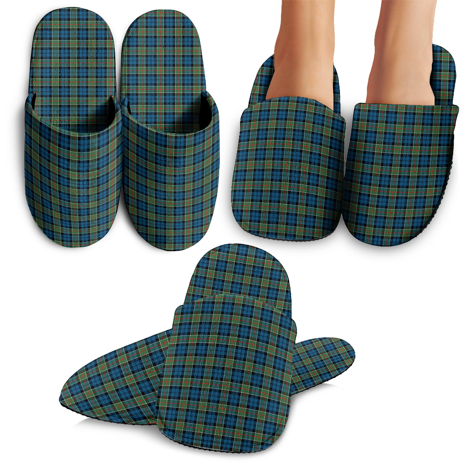 Colquhoun Ancient Tartan Home Slippers - Tartanvibesclothing