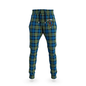 Colquhoun Ancient Tartan Joggers Pants with Family Crest